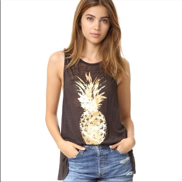 Chaser Tops - Chaser | Golden Pineapple Graphic Tank